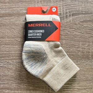 Merrell Oatmeal Cushioned Quarter Hiker Socks Size L/XL